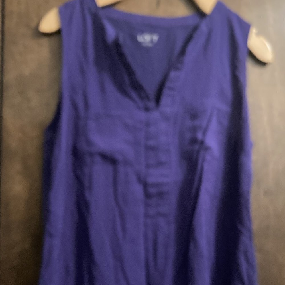 Ann Taylor Loft purple sleeveless top sz S